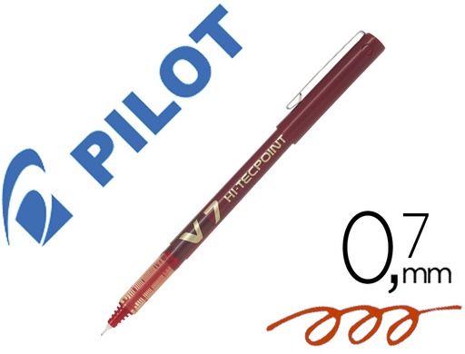 [18428] Rotulador pilot punta aguja v-7 rojo 0.7 mm