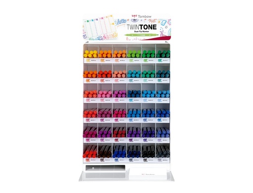 [167516] Rotulador tombow twintone doble punta mediana/fina lettering contenido de 216 unidades colores surtidos