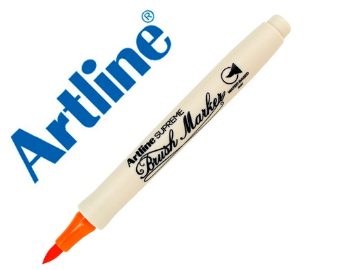 [165897] Rotulador artline supreme brush epfs pintura base de agua punta tipo pincel trazo fino naranja oscuro