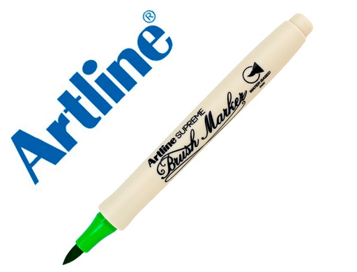 [165887] Rotulador artline supreme brush epfs pintura base de agua punta tipo pincel trazo fino verde claro
