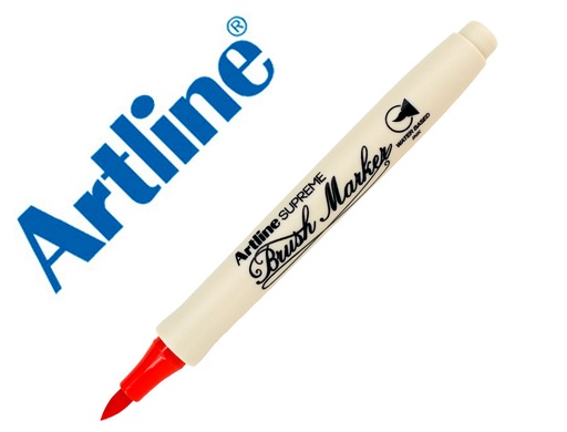 [165886] Rotulador artline supreme brush epfs pintura base de agua punta tipo pincel trazo fino rojo
