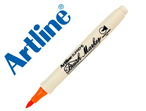 [165883] Rotulador artline supreme brush epfs pintura base de agua punta tipo pincel trazo fino naranja