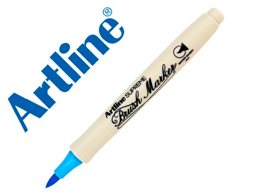 [165881] Rotulador artline supreme brush epfs pintura base de agua punta tipo pincel trazo fino azul claro