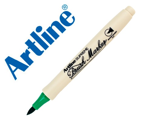 [165880] Rotulador artline supreme brush epfs pintura base de agua punta tipo pincel trazo fino verde