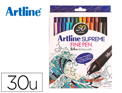 [165876] Rotulador artline supreme epfs200 fine liner punta de fibra 0,4 mm bolsa 30 unidades colores surtidos