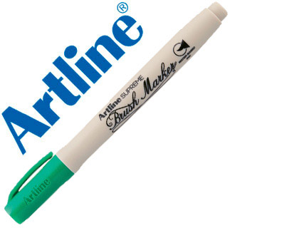 [152125] Rotulador artline supreme brush pintura base de agua punta tipo pincel trazo variable verde