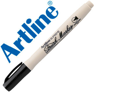 [152122] Rotulador artline supreme brush pintura base de agua punta tipo pincel trazo variable negro