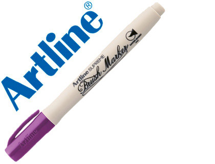 [152119] Rotulador artline supreme brush pintura base de agua punta tipo pincel trazo variable magenta