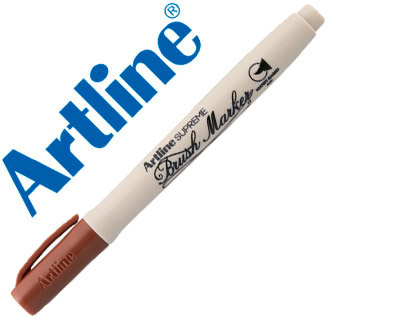 [152118] Rotulador artline supreme brush pintura base de agua punta tipo pincel trazo variable marron