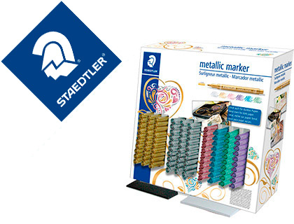 [152073] Rotulador staedtler metalico 8323 expositor sobremesa de 100 unidades colores surtidos
