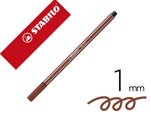 [150791] Rotulador stabilo acuarelable pen 68 siena tostado punta gruesa 1mm