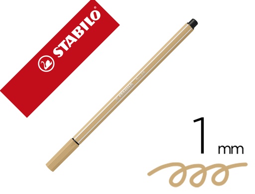 [150788] Rotulador stabilo acuarelable pen 68 ocre punta gruesa 1mm