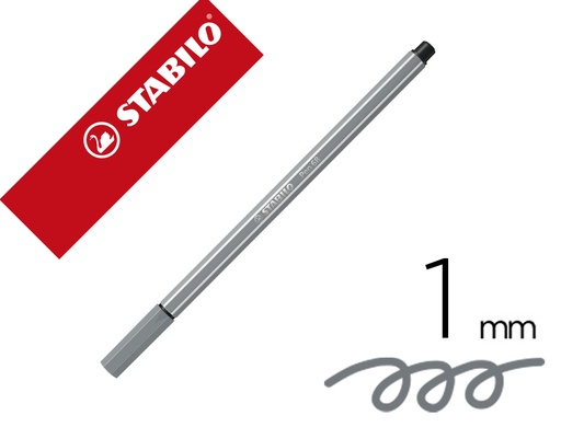 [150783] Rotulador stabilo acuarelable pen 68 gris azulado claro punta gruesa 1mm