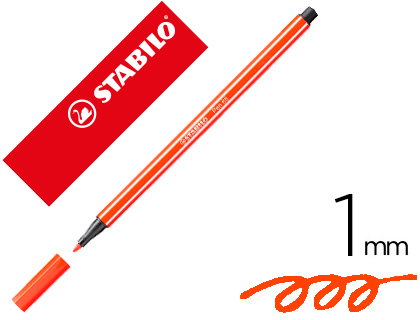 [150778] Rotulador stabilo acuarelable pen 68 bermellon punta gruesa 1mm