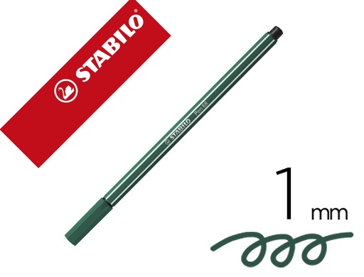[150777] Rotulador stabilo acuarelable pen 68 azul verdoso punta gruesa 1mm