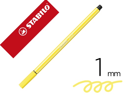 [150773] Rotulador stabilo acuarelable pen 68 amarillo limon punta gruesa 1mm