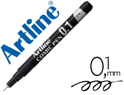 [79909] Rotulador artline calibrado micrometrico negro comic pen ek-281 punta poliacetal 0,1 mm resistente al agua