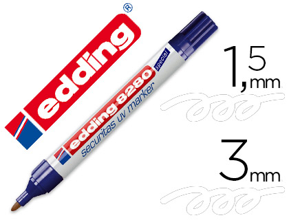 [76310] Rotulador edding marcador de seguridad visible bajo la luz ultravioleta punta redonda 1,5 mm