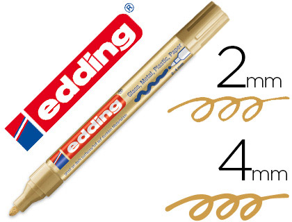 [75358] Rotulador edding punta fibra 750 oro punta redonda 2-4 mm