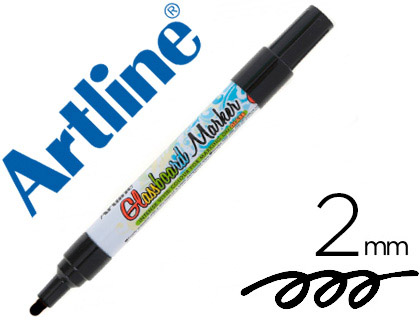 [64192] Rotulador artline glass marker especial cristal borrable en seco o humedo color negro