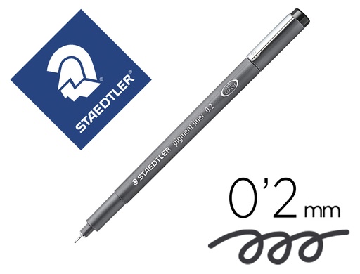 [62742] Rotulador staedtler calibrado micrometrico 308 negro 0,2 mm resistente al agua
