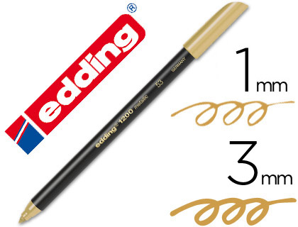 [50376] Rotulador edding punta fibra 1200 oro n. 53 punta redonda 1-3 mm
