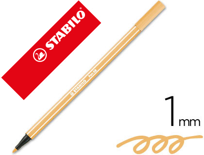 [49239] Rotulador stabilo acuarelable pen 68 ocre oscuro punta gruesa 1mm