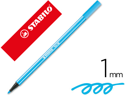 [49238] Rotulador stabilo acuarelable pen 68 azul celeste punta gruesa 1mm
