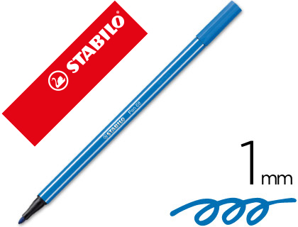 [49230] Rotulador stabilo acuarelable pen 68 azul marino punta gruesa 1mm
