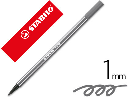 [49229] Rotulador stabilo acuarelable pen 68 gris azulado medio punta gruesa 1mm