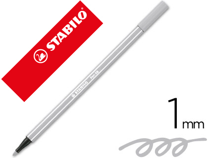 [49228] Rotulador stabilo acuarelable pen 68 gris azulado palido punta gruesa 1mm