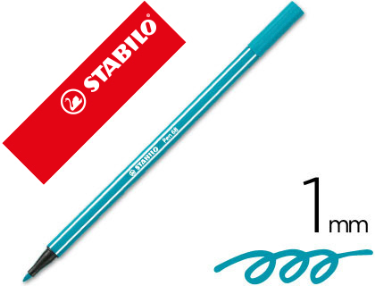 [49224] Rotulador stabilo acuarelable pen 68 turquesa punta gruesa 1mm