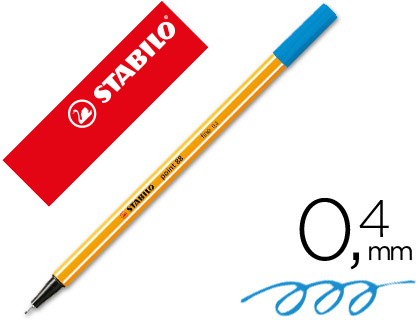 [49208] Rotulador stabilo punta de fib ra point 88 azul ultramar punta fina 0,4mm