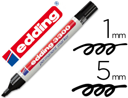 [39865] Rotulador edding marcador 3300 n.1 negro punta biselada recargable