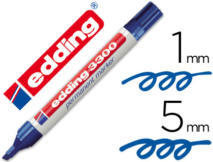 [39864] Rotulador edding marcador 3300 n.3 azul punta biselada recargable
