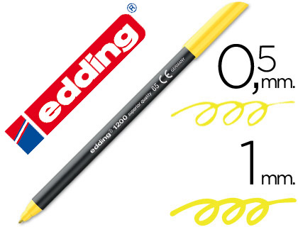 [34406] Rotulador edding punta fibra 1200 amarillo neon n.65 punta de fibra 0,5 mm