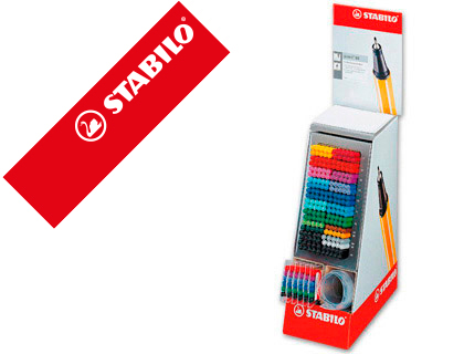 [28512] Rotulador stabilo point 88 punta de fibra punta fina expositor de 236 unidades 20 colores surtidos