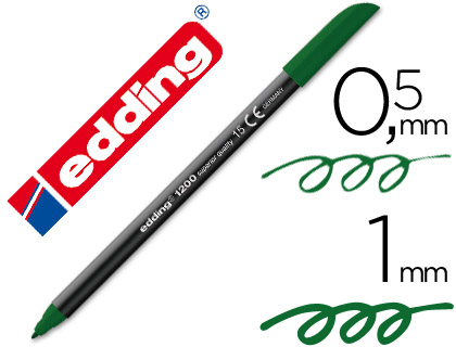 [27163] Rotulador edding punta fibra 1200 verde oliva n.15 punta redonda 0.5 mm