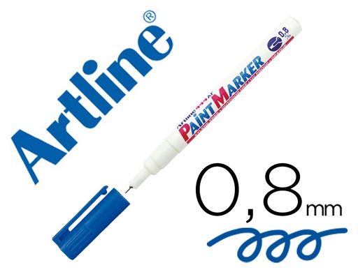 [26404] Rotulador artline marcador permanente ek-444 xf azul -punta redonda 0.8 mm -metal caucho y plastico