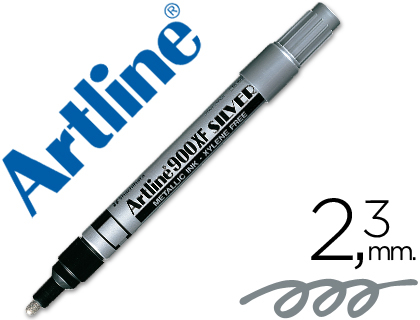 [14209] Rotulador artline marcador permanente tinta metalica ek-900 plata punta redonda 2.3 mm