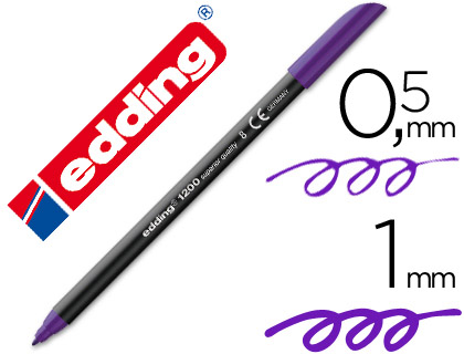 [7336] Rotulador edding punta fibra 1200 violeta n.8 punta fibra 0.5 mm