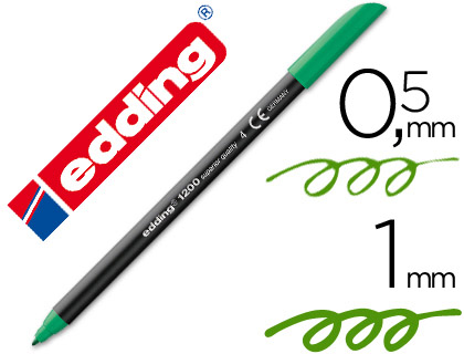 [7330] Rotulador edding punta fibra 1200 verde n.4 punta redonda 0.5 mm