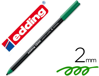 [7328] Rotulador edding punta fibra 1300 verde punta redonda 2 mm