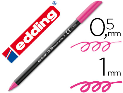 [7322] Rotulador edding punta fibra 1200 rosa n.9 punta redonda 0.5 mm