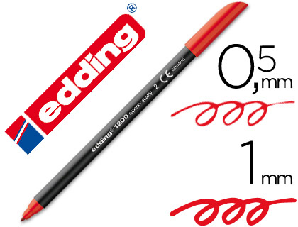 [7320] Rotulador edding punta fibra 1200 rojo n.2 punta redonda 0.5 mm