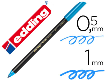[7288] Rotulador edding punta fibra 1200 azul claro n.10 punta redonda 0.5 mm