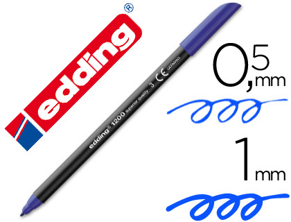 [7280] Rotulador edding punta fibra 1200 azul n.3 punta redonda 0.5 mm