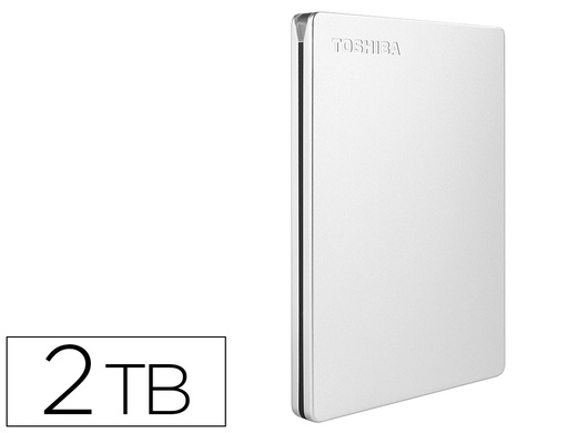 [160400] Disco duro externo toshiba canvio slim hdd 2,50/' 5.000 mbit/s usb 3.0 2 tb color blanco