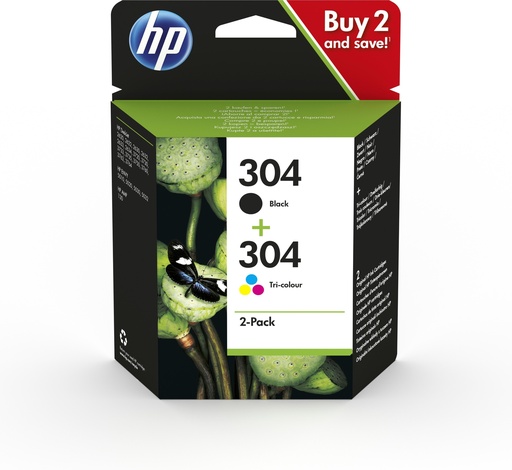 [35925] HP DeskJet 3720 Combo Pack 2 Negro y Color Nº304