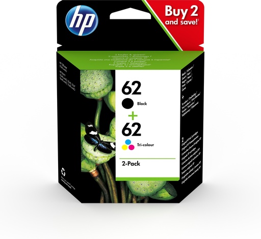 [32222] HP Envy 5604, nº62 Pack 2 Cartuchos Negro/Tricolor